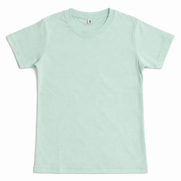 Camiseta verde menta sobre fondo blanco Polo Niño Algodón Pima Verde Menta — Talla 4