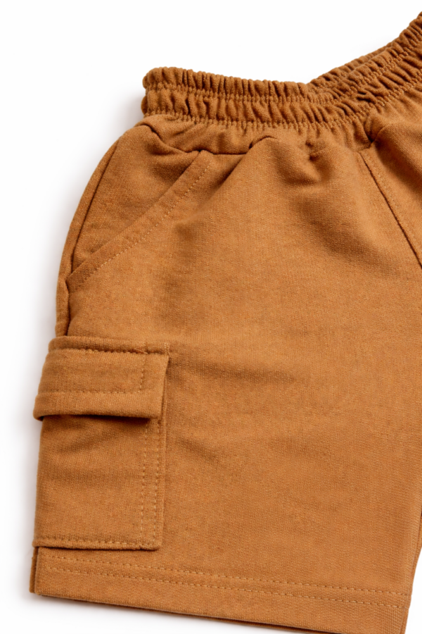 Short Bebé Algodón Color Camel — talla 4