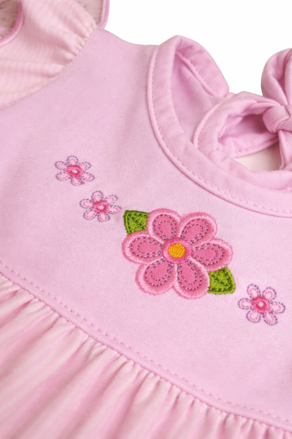 Vestido Bebé Rosado con Bombacho — 0-3 meses