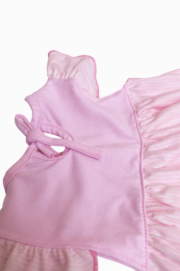 Vestido Bebé Rosado con Bombacho — 0-3 meses