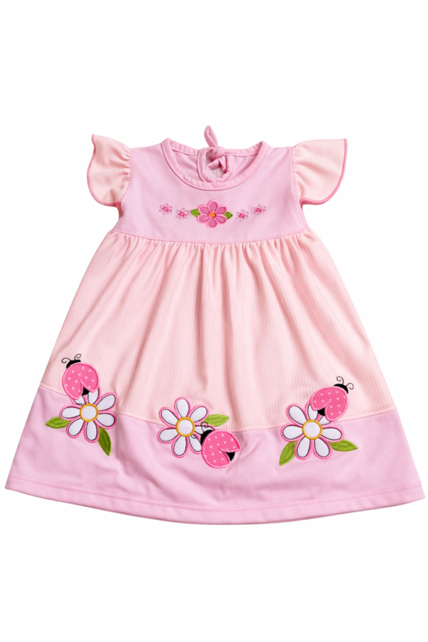 Vestido Bebé Rosado con Bombacho — 0-3 meses