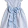 Vestido Elegante Celeste con Lazo y Forro para Niña – Talla 6