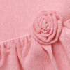 Vestido Elegante Rosado con Lazo y Flor Decorativa para Niña – Talla 12